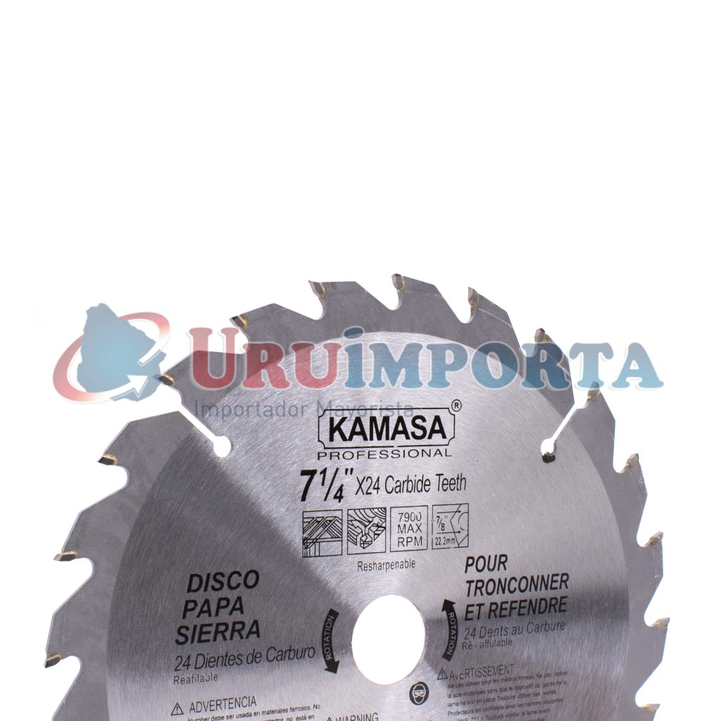 DISCO CORTE MADERA 7 1 4 24D KAMASA KM 260 Uruimporta