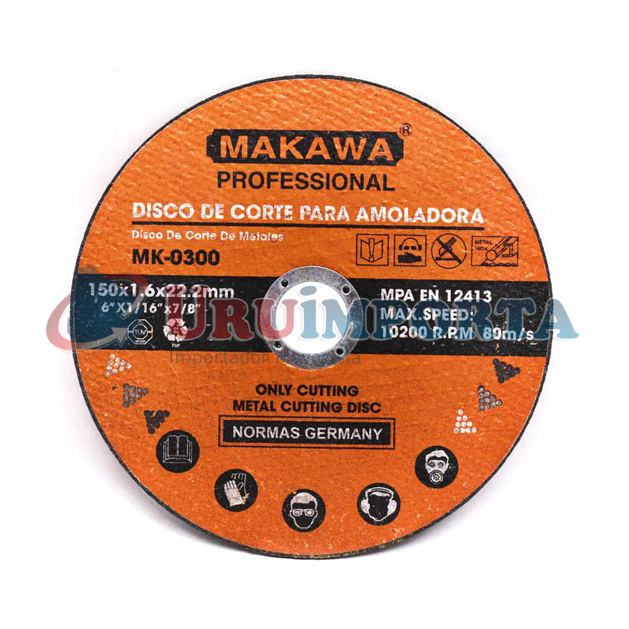 DISCO CORTE METAL 6″ MAKAWA MK-0300