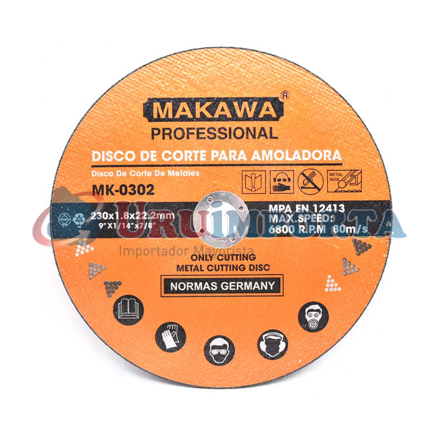 DISCO CORTE METAL 9″ 1.8MM MAKAWA MK-0302