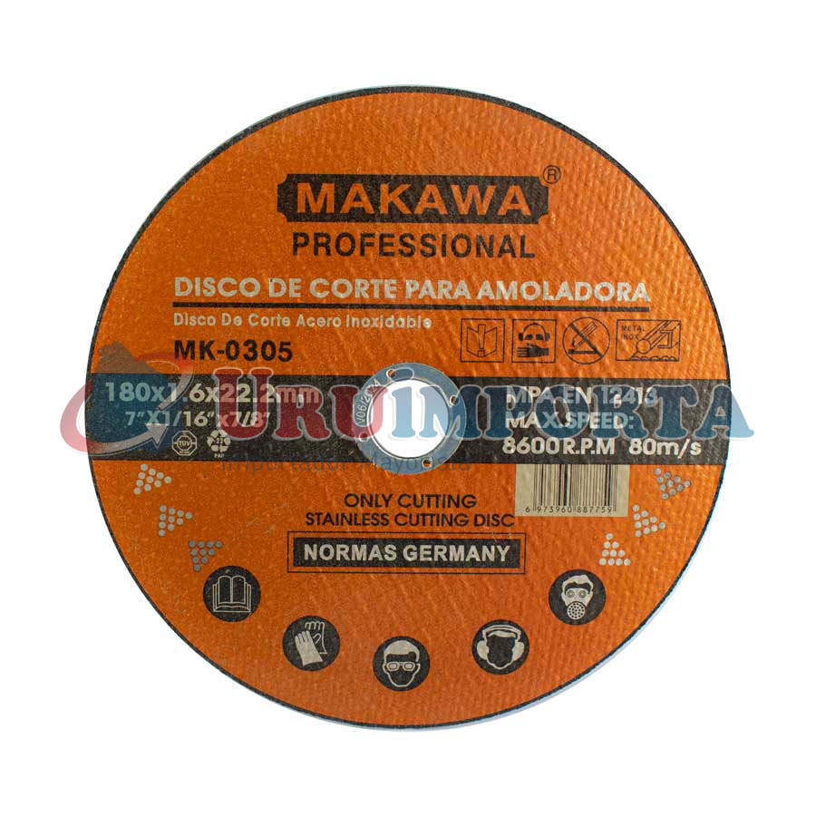 DISCO CORTE METAL 7  1.6MM MAKAWA MK-0305