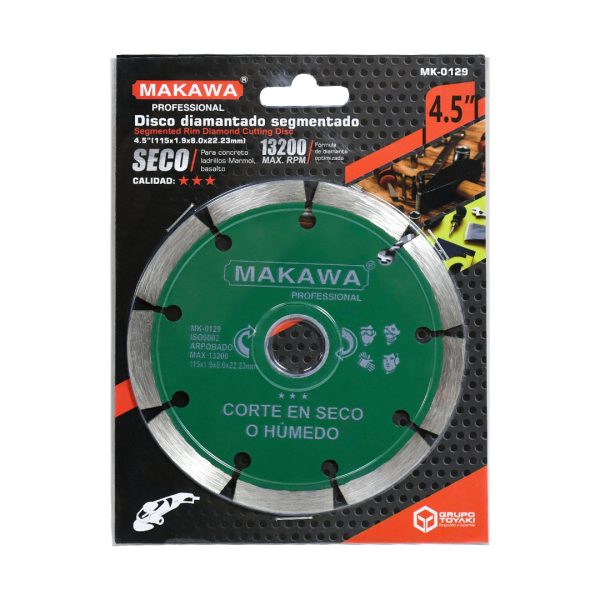 DISCO DIAMANTADO 4 1/2” VERDE MAKAWA MK-0129 - Imagen 4