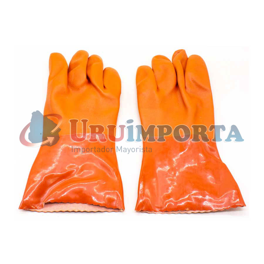 GUANTE DE PVC NARANJA REFORZADO FERTON GDP880