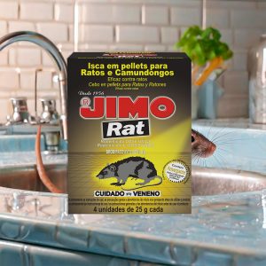 RATICIDA JIMO RAT 4 UNIDADES DE 25 GRAMOS