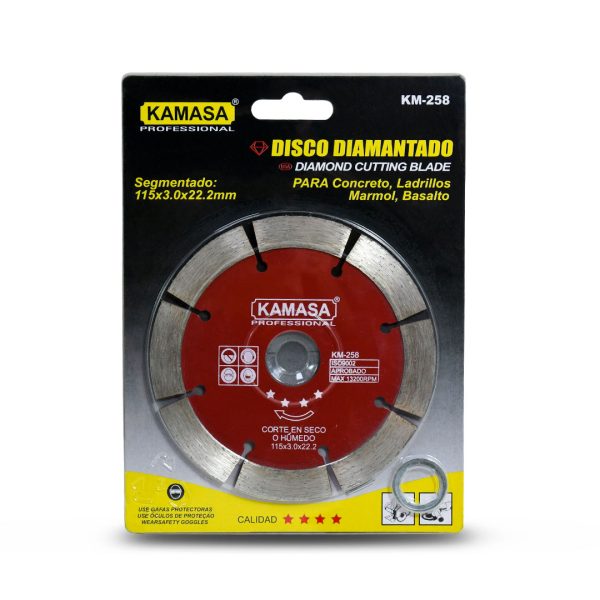 DISCO DIAMANTADO 4 1/2" ROJO KAMASA KM-258 - Imagen 4