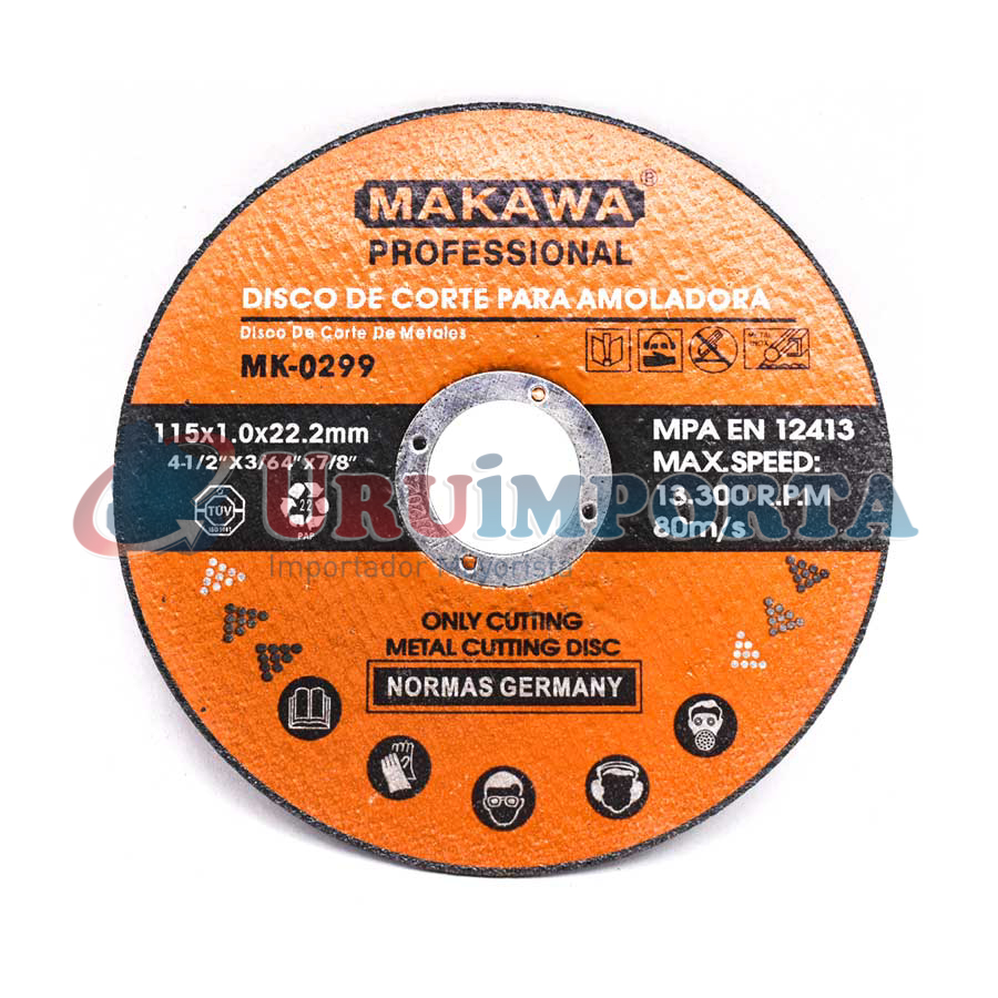 DISCO CORTE METAL 4 1/2″ 1MM MAKAWA MK-0299