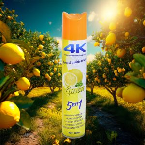 DESODORANTE 4K EN AEROSOL DE AMBIENTE LIMON