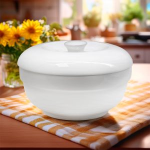 BOWL 21CM ALTO 10CM CERAMICO BLANCO LISO LH-3815