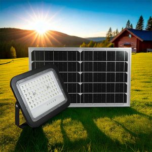 FOCO 150W SOLAR C/PANEL LUZ FRIA LED LIFE LH-3956