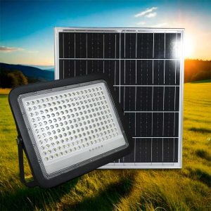 FOCO 300W SOLAR C/PANEL LUZ FRIA LED LIFE LH-3958