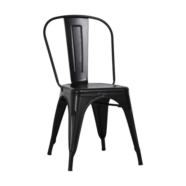 SILLA METALICA REFORZADA NEGRA LH-4274 - Imagen 2