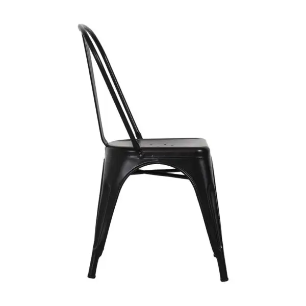 SILLA METALICA REFORZADA NEGRA LH-4274 - Imagen 4