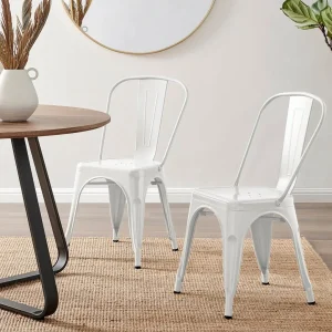 SILLA METALICA REFORZADA BLANCA LH-4273