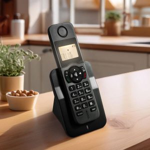 TELEFONO INALAMBRICO NEGRO LH-4386