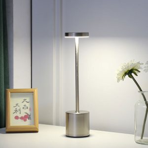 LAMPARA LED DE MESA INALAMBRICA EMPAVONADO LH-4390