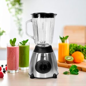 LICUADORA 1000W VASO DE VIDRIO INOX RAF R-2835