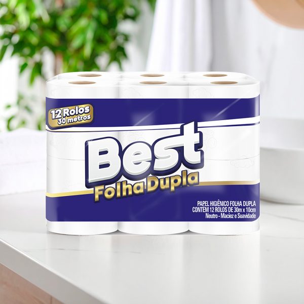 PAPEL HIGIENICO BEST DOBLE HOJA 30MT X12   2110
