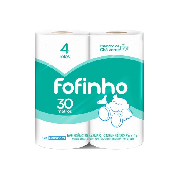 PAPEL HIGIENICO FOFINHO HOJA SIMPLE 30M X4   2105 - Imagen 2