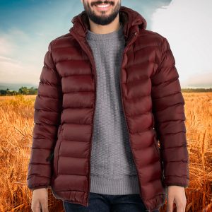 CAMPERA NAILON CAPUCHA COLOR BORDEUAX LABRADOR