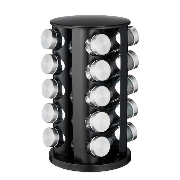 SET DE CONDIMENTOS 20 PZ GIRATORIO NEGRO LH-4618 - Imagen 5