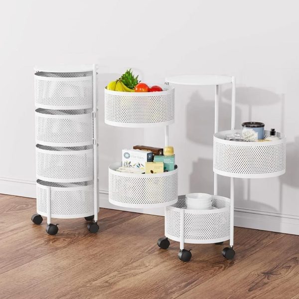 ORGANIZADOR DE 4 PISOS REDONDO BLANCO LH-4747 - Imagen 5
