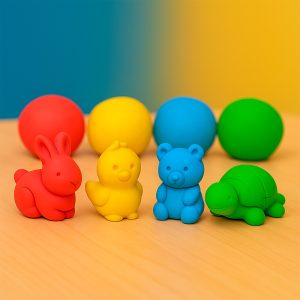 MASA PARA MOLDEAR PARA NIÑOS 4 COLORES NEON LH4528