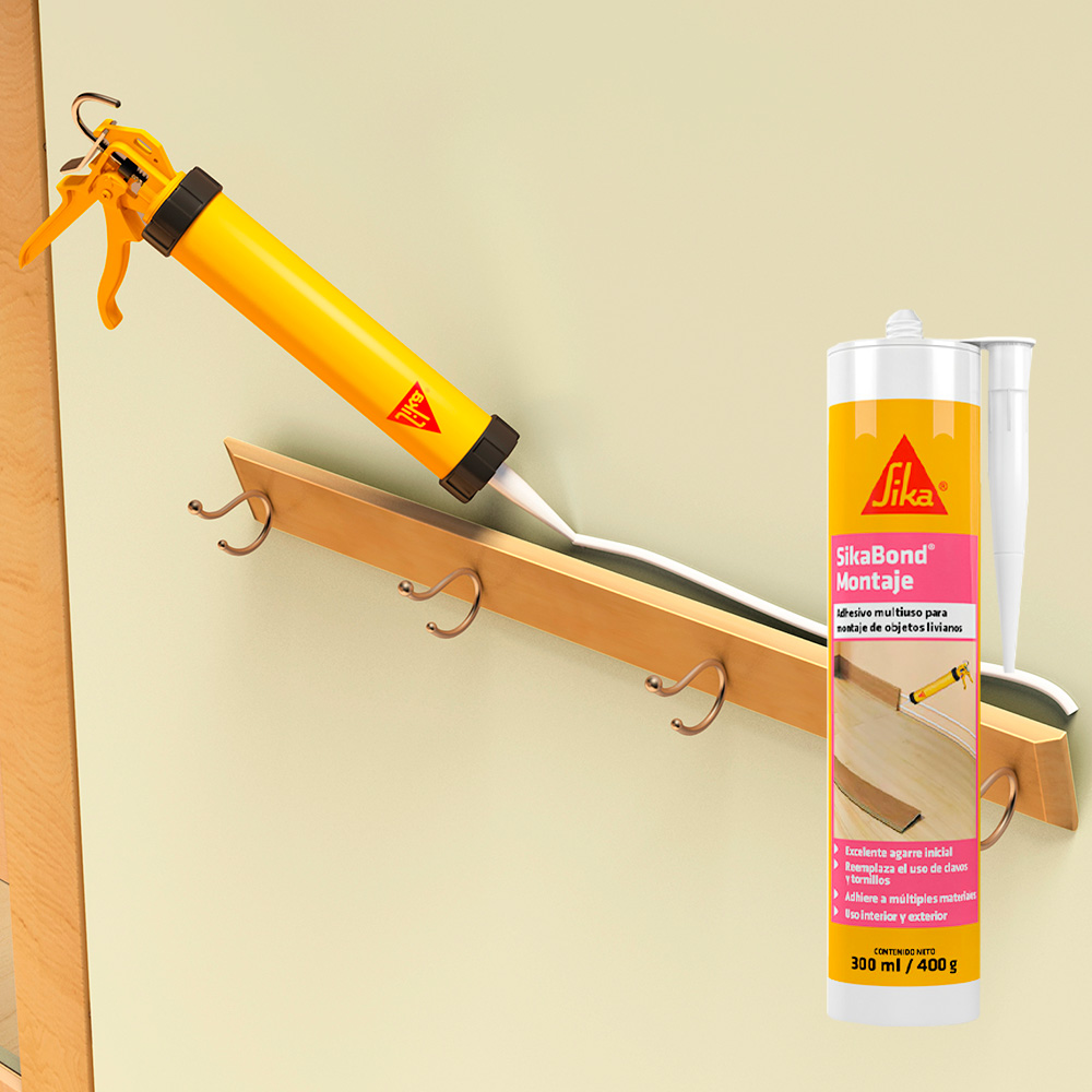 ADHESIVO MONTAJE SIKABOND GRIS 300CC