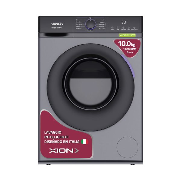 LAVARROPAS XION CARGA FRONTAL 10.5 KGS PLATEADO - Imagen 2