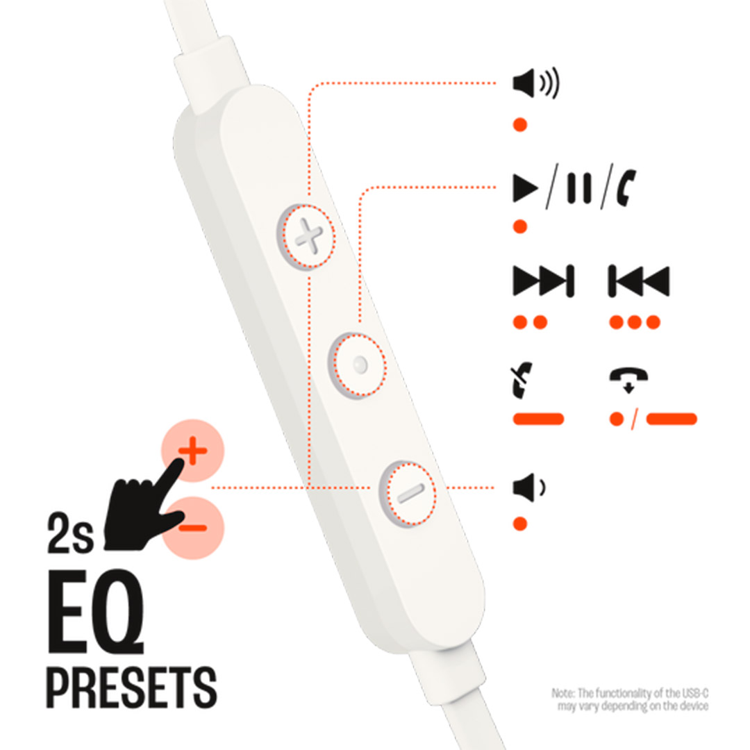 AURICULARES JBL T310C BLANCO USB-C - MM906JBL87 - Imagen 7