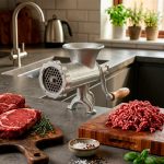 PICADOR N10 DE CARNE MANUAL METALICO LH-1887