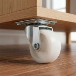 RUEDA PLASTICA BLANCA 2" BASE METAL GIRATOR LH-558