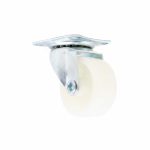 RUEDA PLASTICA BLANCA 2" BASE METAL GIRATOR LH-558 - Imagen 2