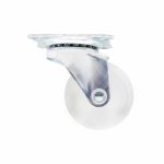 RUEDA PLASTICA BLANCA 2" BASE METAL GIRATOR LH-558 - Imagen 4