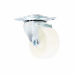 RUEDA PLASTICA BLANCA 2.5" BASE METAL GIRATO LH559 - Imagen 2