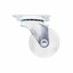 RUEDA PLASTICA BLANCA 2.5" BASE METAL GIRATO LH559 - Imagen 3