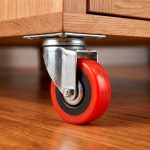 RUEDA ROJA C/BASE METALICA 2.5" GIRATORIA LH-562