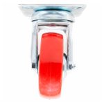 RUEDA ROJA C/BASE METALICA 2.5" GIRATORIA LH-562 - Imagen 4