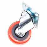 RUEDA ROJA C/BASE METALICA 2.5" GIRATORIA LH-562 - Imagen 3