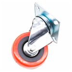 RUEDA ROJA C/BASE METALICA 3" GIRATORIA LH-563 - Imagen 5