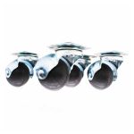 RUEDA GOMA 50MM BASE METAL 4UND LH-1881 - Imagen 2