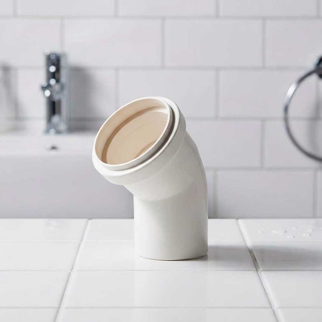 2535 CODO 45 GRADOS 50MM BLANCO DE PVC KRONA K-612 - Imagen 1