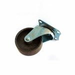 RUEDA METALICA GRIS 2.5" CON BASE GIRATORIA LH1683 - Imagen 4