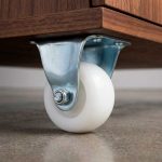 RUEDA BLANCA 2" BASE METALICA FIJA LH-1694