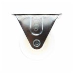 RUEDA BLANCA 4" BASE METALICA FIJA LH-1697 - Imagen 3