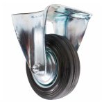 RUEDA COLOR NEGRO 4" BASE METALICA FIJA LH-1687 - Imagen 2