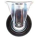 RUEDA COLOR NEGRO 4" BASE METALICA FIJA LH-1687 - Imagen 3