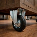 RUEDA COLOR NEGRO 5" BASE METALICA FIJA LH-1688