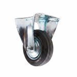 RUEDA COLOR NEGRO 5" BASE METALICA FIJA LH-1688 - Imagen 2
