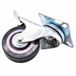 RUEDA GIRATORIA CON FRENO 2 1/2" GOMA-METAL LH2475 - Imagen 2