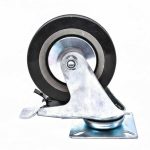 RUEDA GIRATORIA CON FRENO 5" GOMA-METAL LH-2478 - Imagen 4