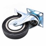 RUEDA GIRATORIA CON FRENO 5" GOMA-METAL LH-2478 - Imagen 2